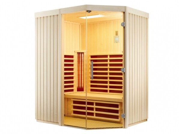 triosol unica 1 hoekinfraroodcabine licht hout visual