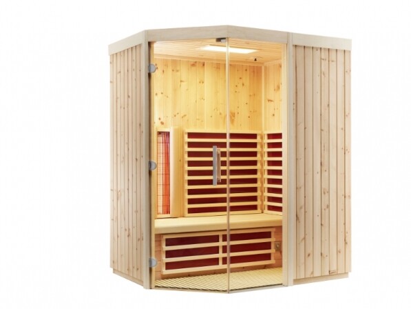triosol unica 2 hoekinfraroodcabine licht hout visual