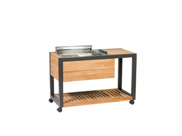 gazzboy trolley buitenkeuken hout zwart visual