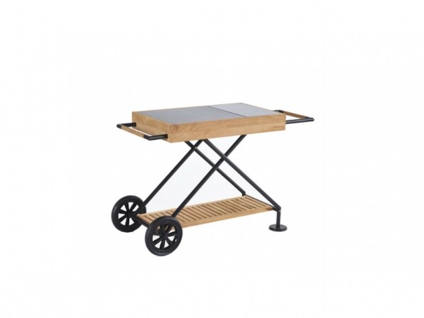 mobicook | crossi grill trolley buitenkeuken hout zwart visual 2