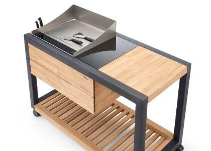 buitenkeuken zwart indu+ arvid side top visual