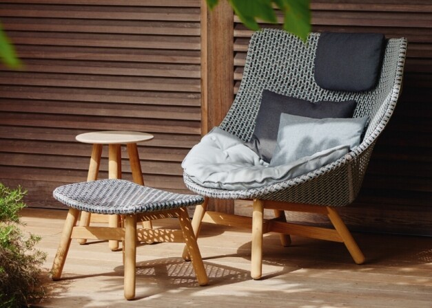 loungestoel grijs dedon mbrace grijs closeup