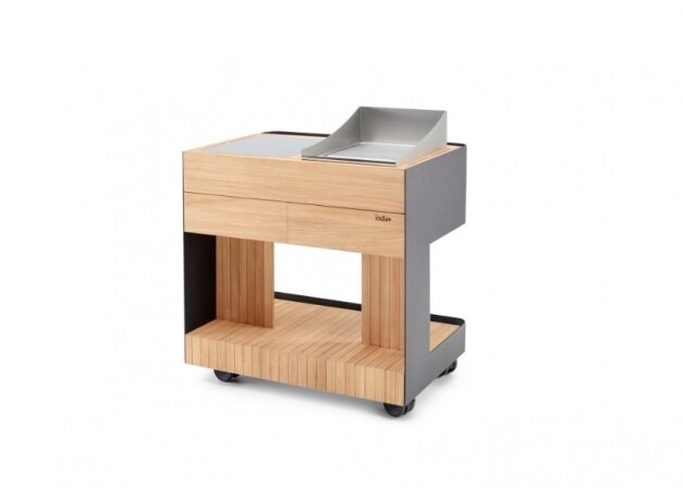 onyx indu+ hout&zwart rollend keukenblok visual