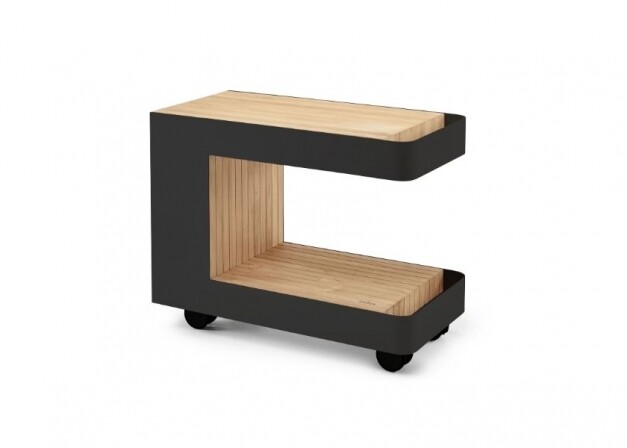 houten tablet buitenkeuken zwart
