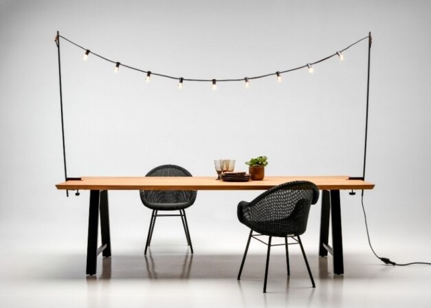 buitenverlichting over tafel