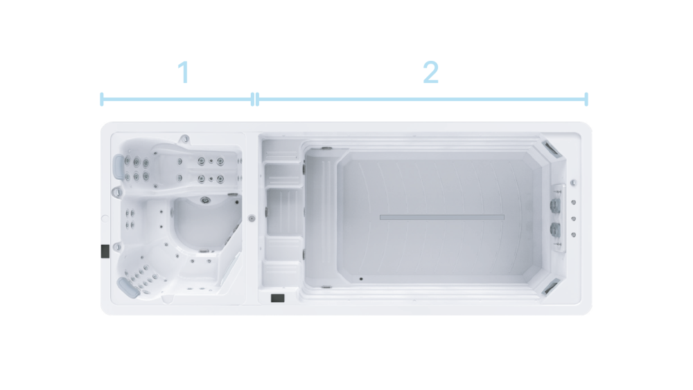 Riptide zwemspa modellen Zwemspa - Duoblock - Swimspa - Riptide - Gervi
